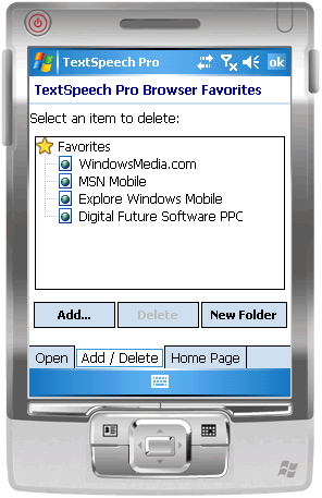 TextSpeech Pro for Windows Mobile Professional (Pocket PC)