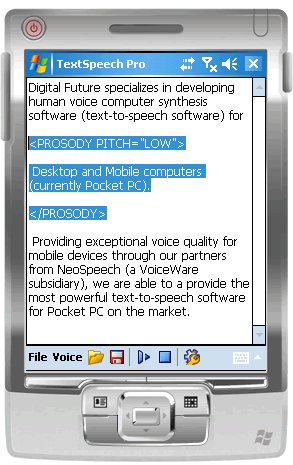 TextSpeech Pro for Windows Mobile Professional (Pocket PC)