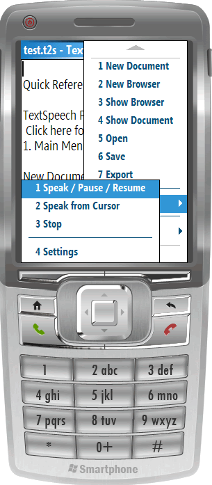 TextSpeech Pro for Windows Mobile Classic (Smartphone)