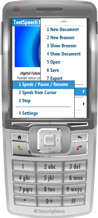TextSpeech Pro for Windows Mobile Classic (Smartphone)